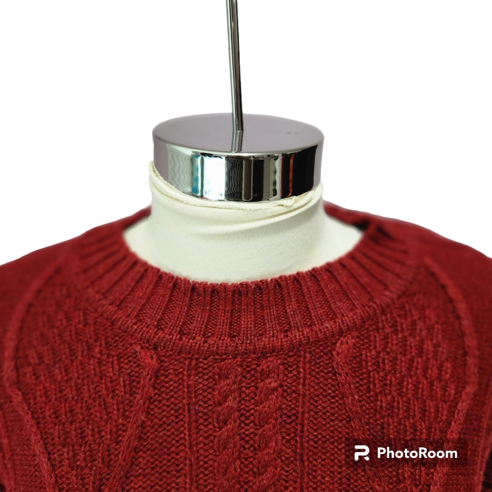 CESARE DI PINO WOOL RED SWEATER SIZE LARGE - Picture 3 of 8